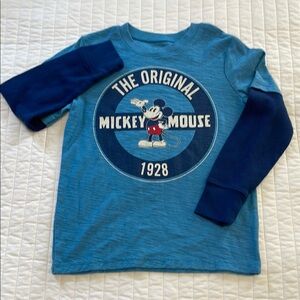 Disney Kids Mickey Mouse Blue Long Sleeve Tee Size 6